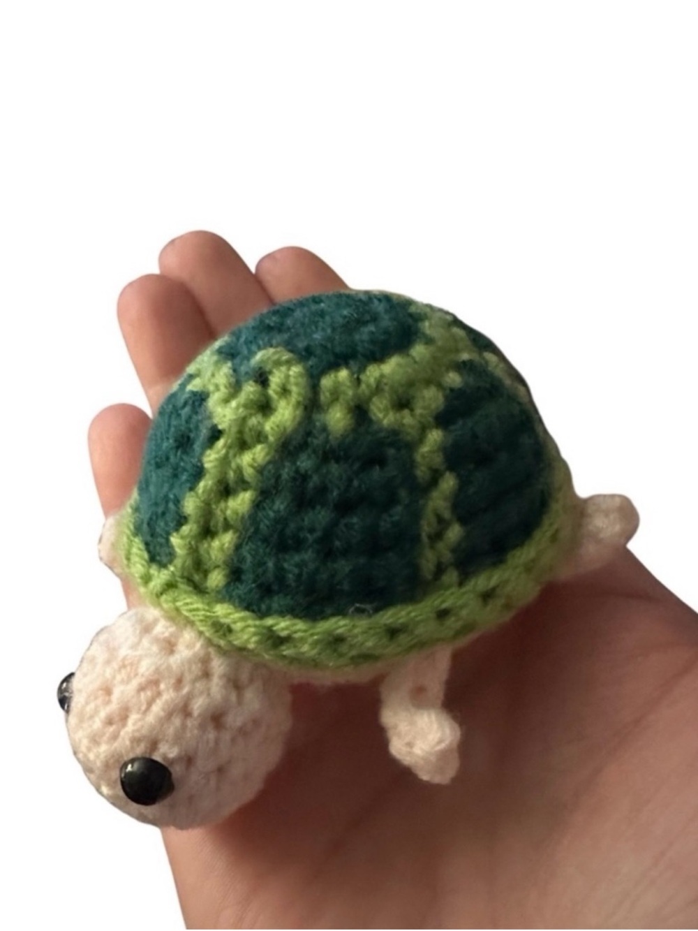 Emotional Support Turtle Crochet Plush Desk Buddy Gift w Card NEW - Picture 6 of 14